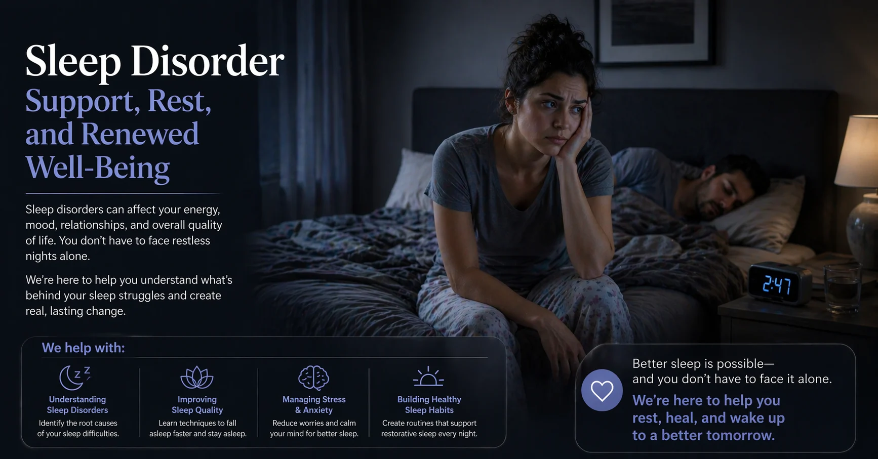 Licensed therapist providing sleep disorder therapy and insomnia treatment online